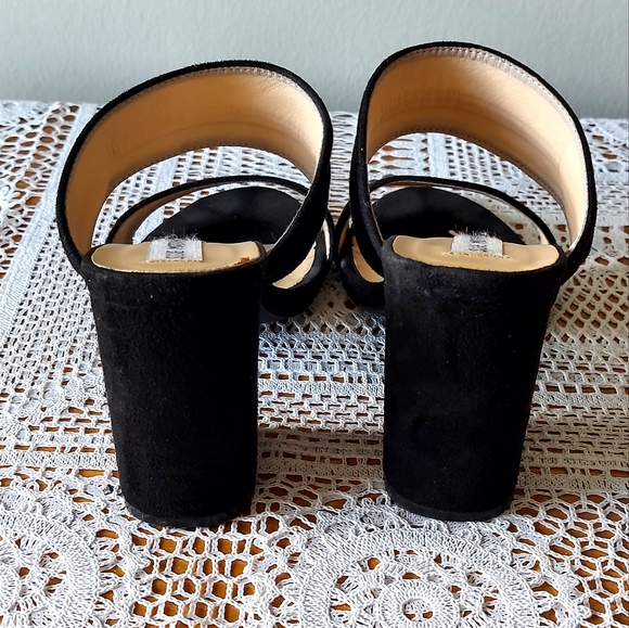 STEVE MADDEN Black Open Toe Heel Suede Pump Women's Size EU 40 - Picture 7 of 10